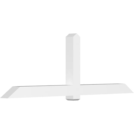 Ekena Millwork Eugene Architectural Grade PVC Gable Bracket, 108"W x 36"H x 6"D x 6"F, 8/12 Pitch GBP108X36X0606EUG00